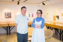 Brendan O'Brien and Hannah Mettner in the Turnbull Gallery.